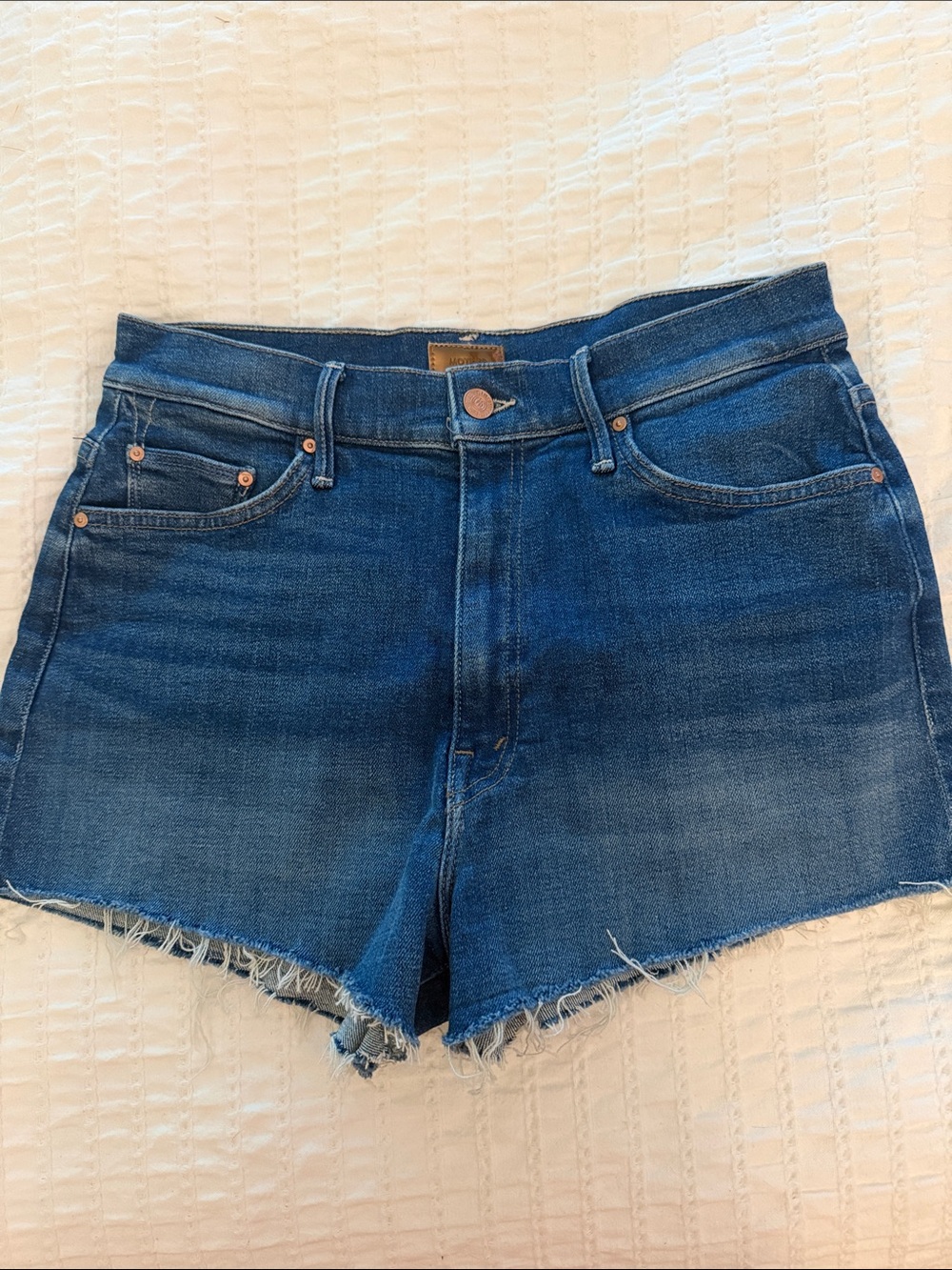 MOTHER The Easy Does It Short Denim Shorts Size 31 NWOT